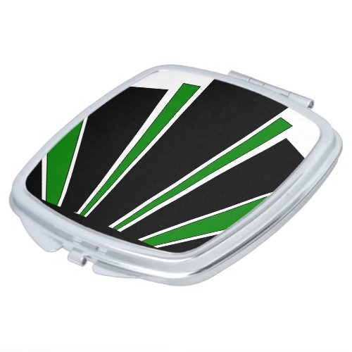 Green Art Deco Design Compact Mirror