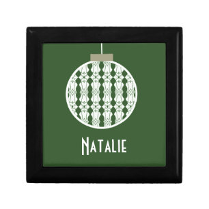 Green Art Deco Ornament Gift Box