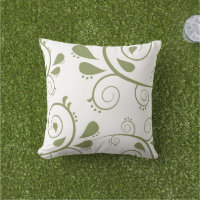 green art decor outdoor pillows 