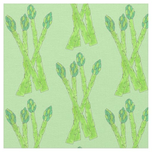 Green Asparagus Spears Vegetable Garden Veggie Veg Fabric