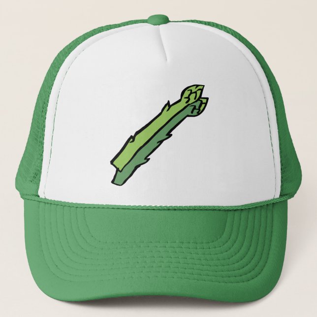 Green asparagus trucker hat (Front)