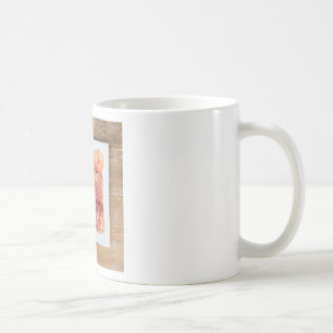 Green asparagus with ham and strawberries coffee mug
