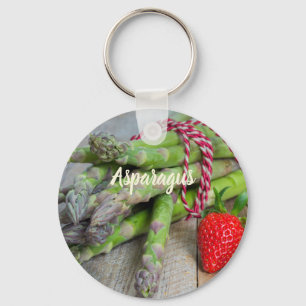 Green Asparagus with Strawberry Keychain