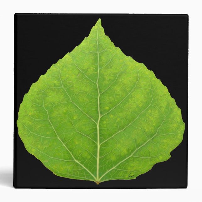 Green Aspen Leaf #11 Binder (Front)