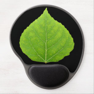 Green Aspen Leaf #11 Gel Mouse Pad
