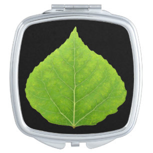 Green Aspen Leaf #11 Mirror For Makeup