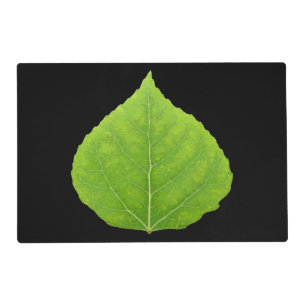 Green Aspen Leaf #11 Placemat