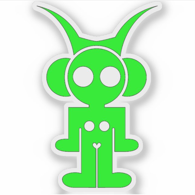 green astro sticker (Front)