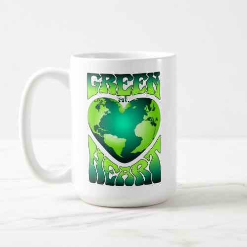 GREEN AT HEART Eco Environmentally Friendly Retro Coffee Mug