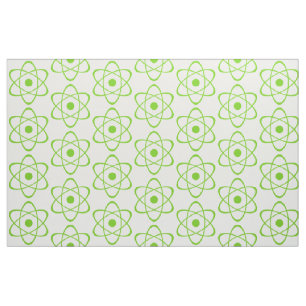 Green Atom Symbol Fabric