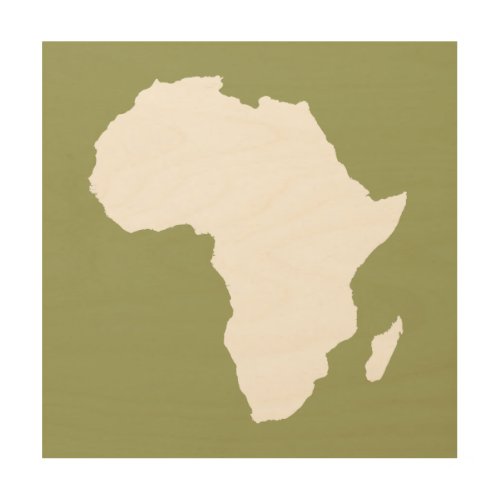 Green Audacious Africa Wood Wall Decor