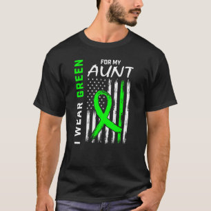 Green Aunt Kidney Disease Cerebral Palsy Awareness T-Shirt