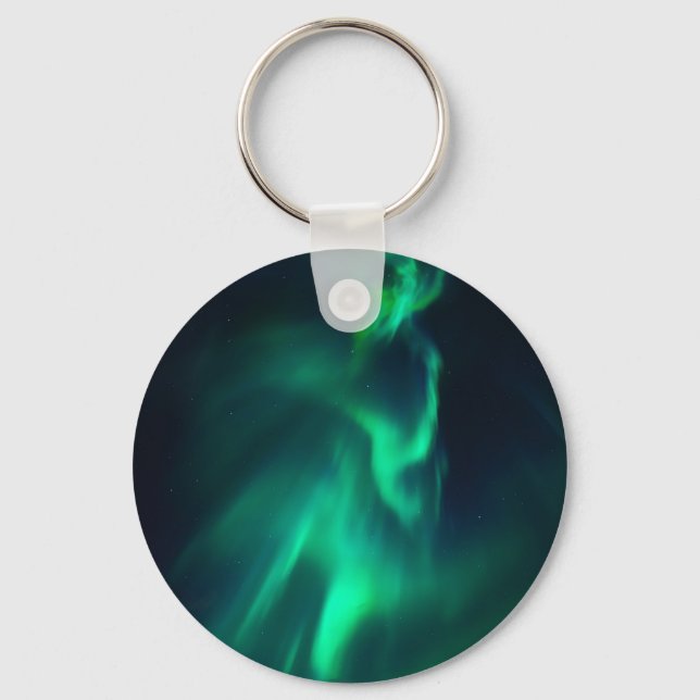 Green Aurora Northern Lights Keychain (Front)