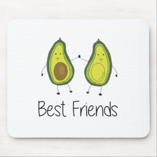 Green Avocado Cartoon Friendship Image Friend Art Mouse Pad
