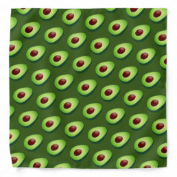 Green avocado pattern bandana