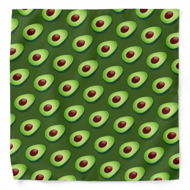 Green avocado pattern bandana (Front)