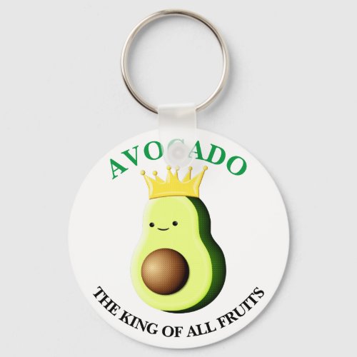 Green Avocado The King Of All Fruits Keychain