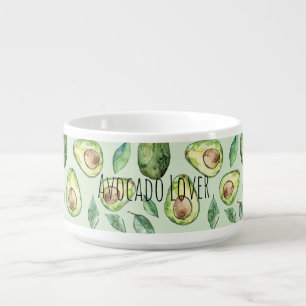 Green Avocados & Leaves Bowl