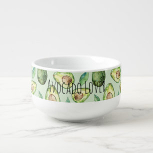 Green Avocados & Leaves Soup Mug