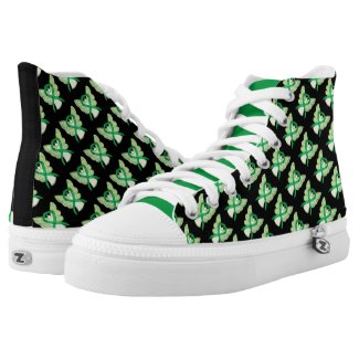 Green Awareness Ribbon Angel Custom High Tops