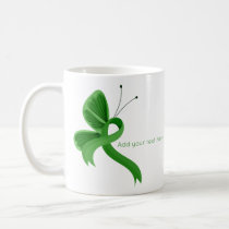 Green Awareness Ribbon Butterfly Coffee Mug