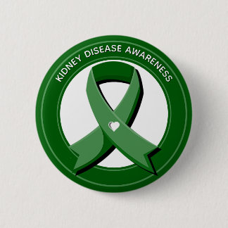 Green Awareness Ribbon Button