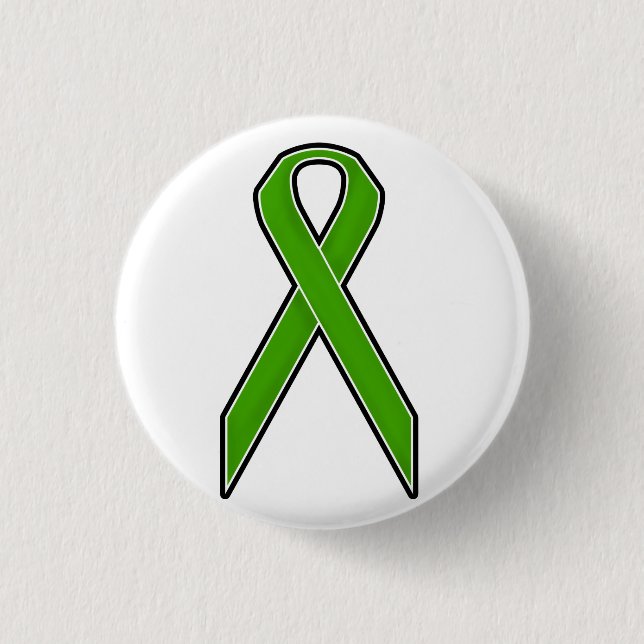 Green Awareness Ribbon Button (Front)