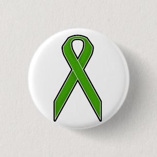 Green Awareness Ribbon Button
