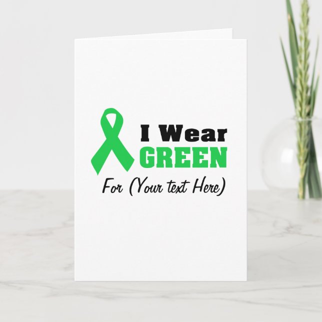 Green Awareness Ribbon Card (Front)