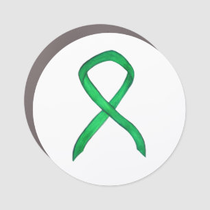 Green Awareness Ribbon Custom Car Magnet