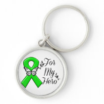 Green Awareness Ribbon For My Hero Keychain