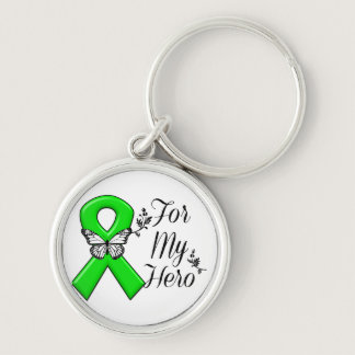 Green Awareness Ribbon For My Hero Keychain