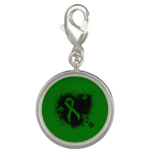Green Awareness Ribbon Grunge Charm