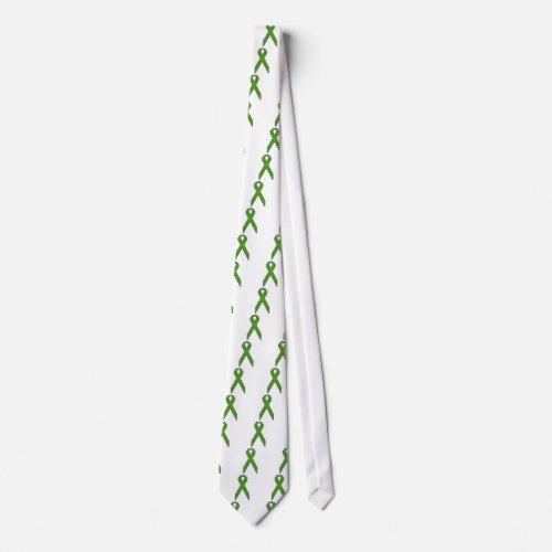 Green Awareness Ribbon Neck Tie