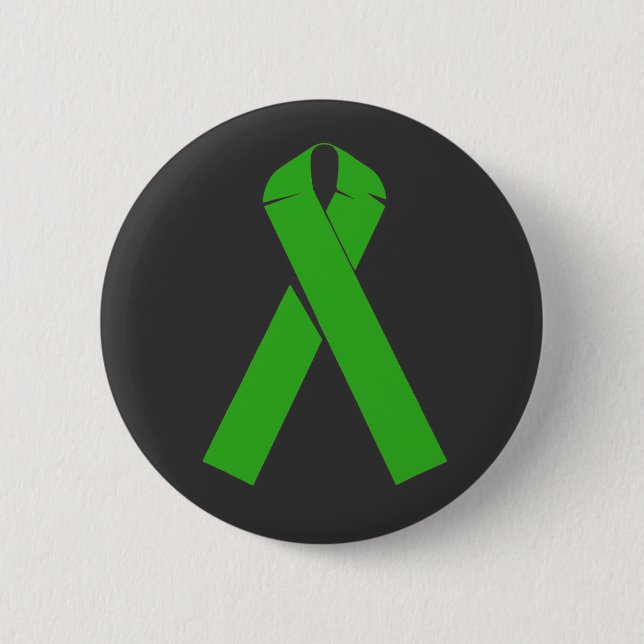 Green Awareness Ribbon Products Pinback Button (Front)