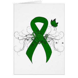 Green Awareness Ribbon with Butterfly