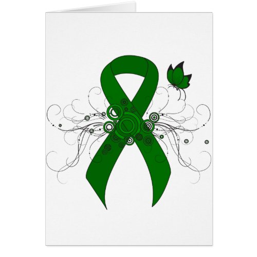 Green Awareness Ribbon with Butterfly