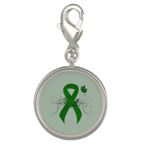 Green Awareness Ribbon with Butterfly Charm