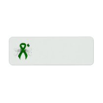 Green Awareness Ribbon with Butterfly Label