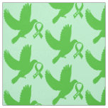 Green Awareness Ribbon with Dove of Hope Fabric
