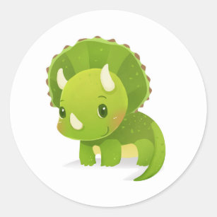 Baby Dinosaur Cartoon Stickers - 63 Results | Zazzle
