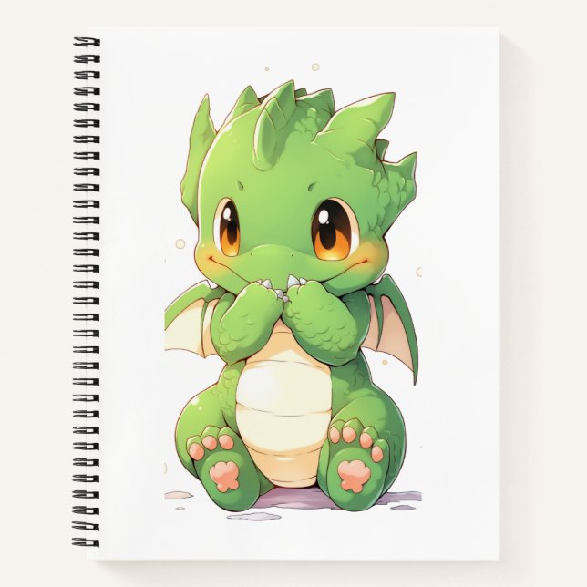 Green Baby Dragon Notebook (Front)
