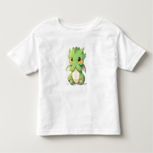 Green Baby Dragon Toddler T_shirt