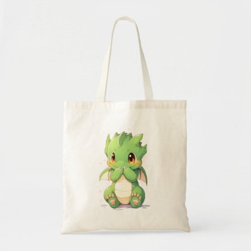 Green Baby Dragon Tote Bag