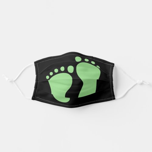 Green Baby Feet  Face Mask