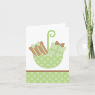 Green Baby Gifts in Umbrella Card