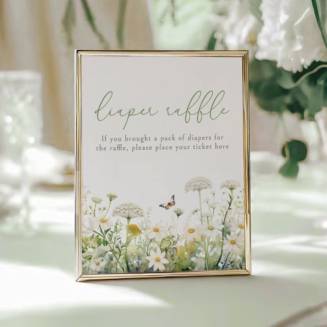 Green Baby In Bloom Wildflower Diaper Raffle Poster (Creator Uploaded)