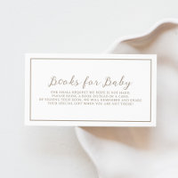 Green Baby Shower Books for Baby Enclosure Card