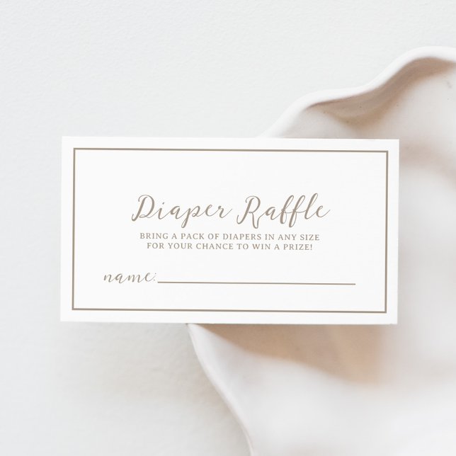 Green Baby Shower Diaper Raffle Enclosure Card (Creator Uploaded)