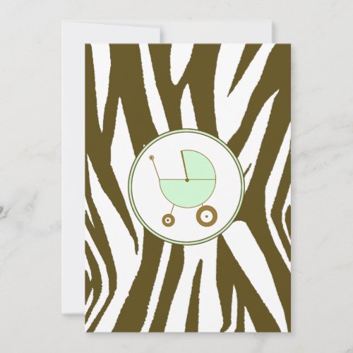 Green Baby Shower Invitation